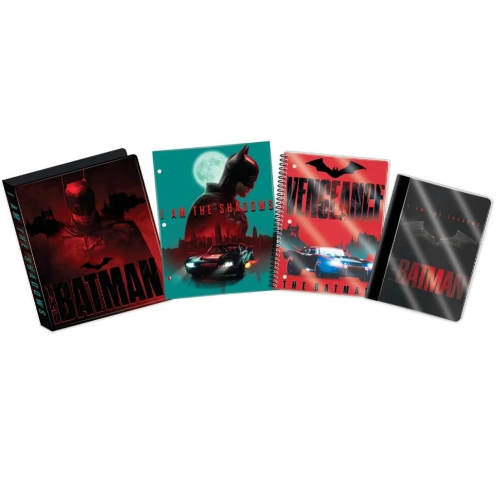 DC Comics Batman Bundle 3 Ring Binder, Folder, Notebook, Composition Book NEW!!